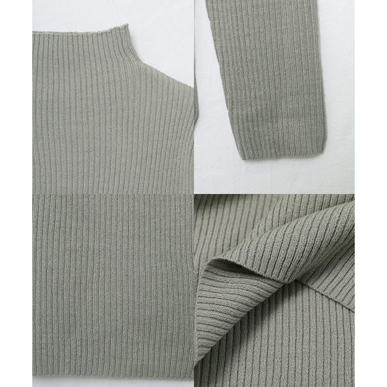 リブニット レディース 長袖 ニット ハイネック : GROWINGRICH - 通販