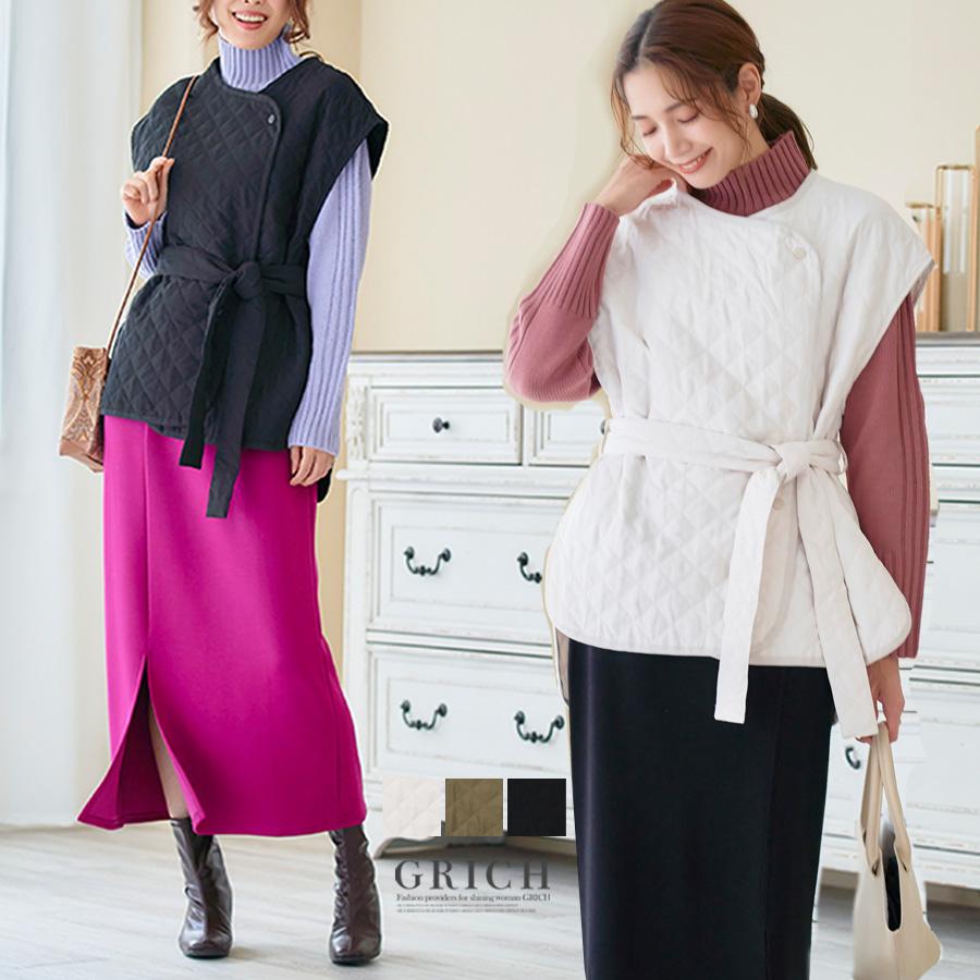 ベスト レディース 50代 秋 前開き キルティング : GROWINGRICH - 通販