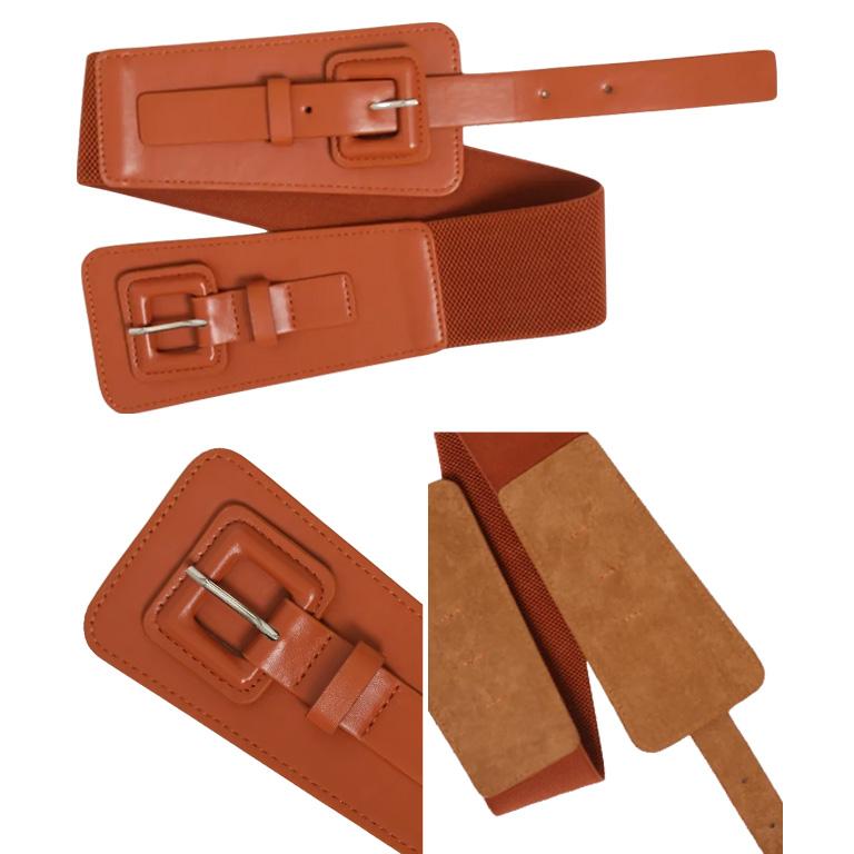 ベルト レディース 太い おしゃれ ゴム 太め 黒 : GROWINGRICH