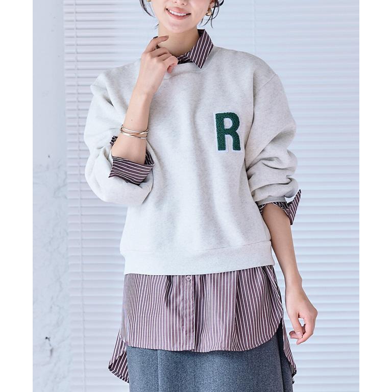 【新品未使用】サイズ0 レディース ラッセルノ 裏起毛トレーナー 1456 トレーナー レディース 裏起毛 おしゃれ ショート かわいい