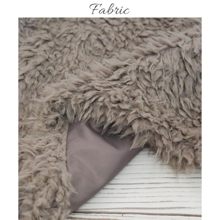 フェイクボア カーディガン レディース 秋 冬 フェイクファー ボア