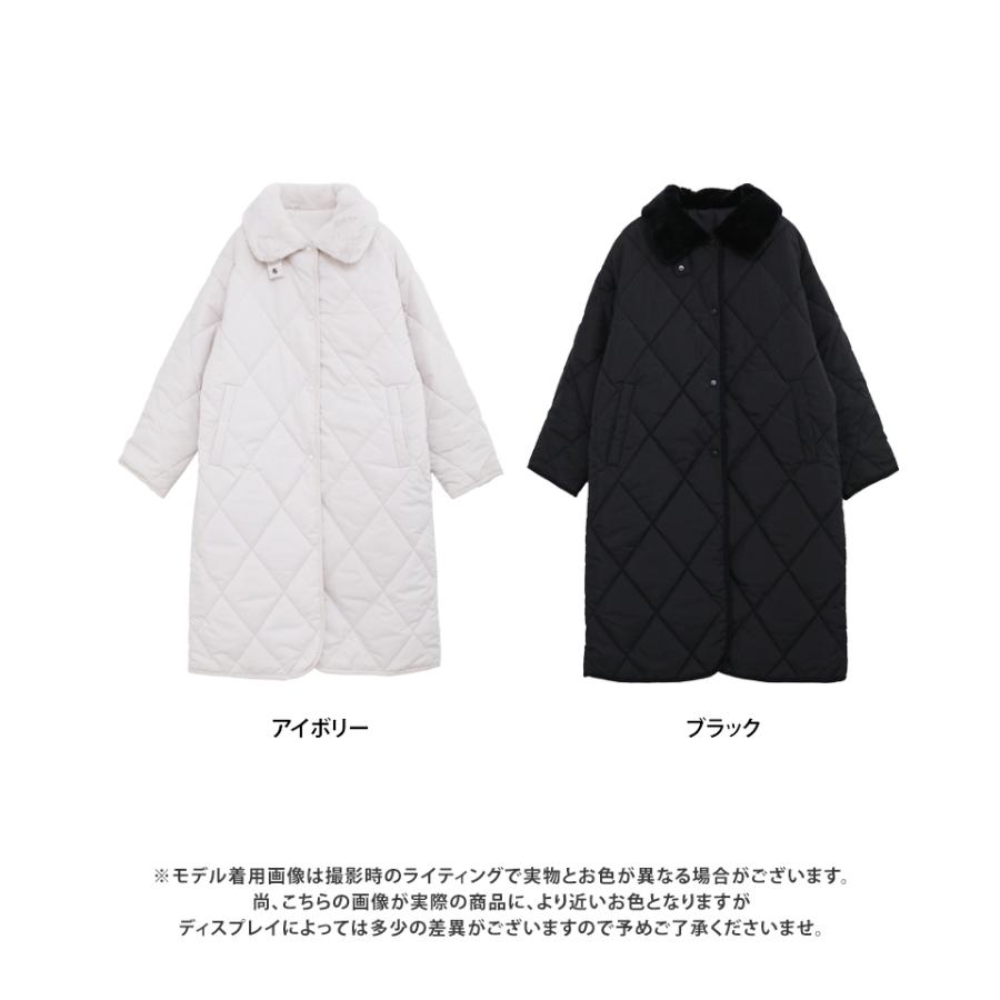 中綿ジャケット レディース ロング アウター キルティング コート