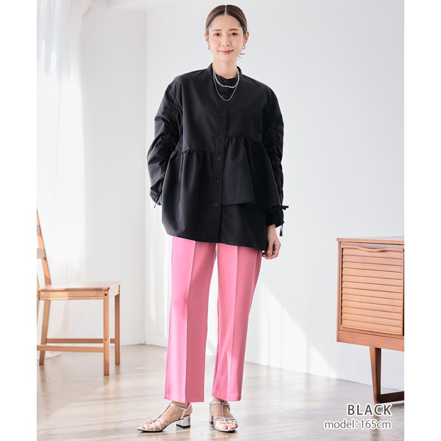 スーパービューティー♡ アシンメトリーフリルが可愛いブラウスチュニック