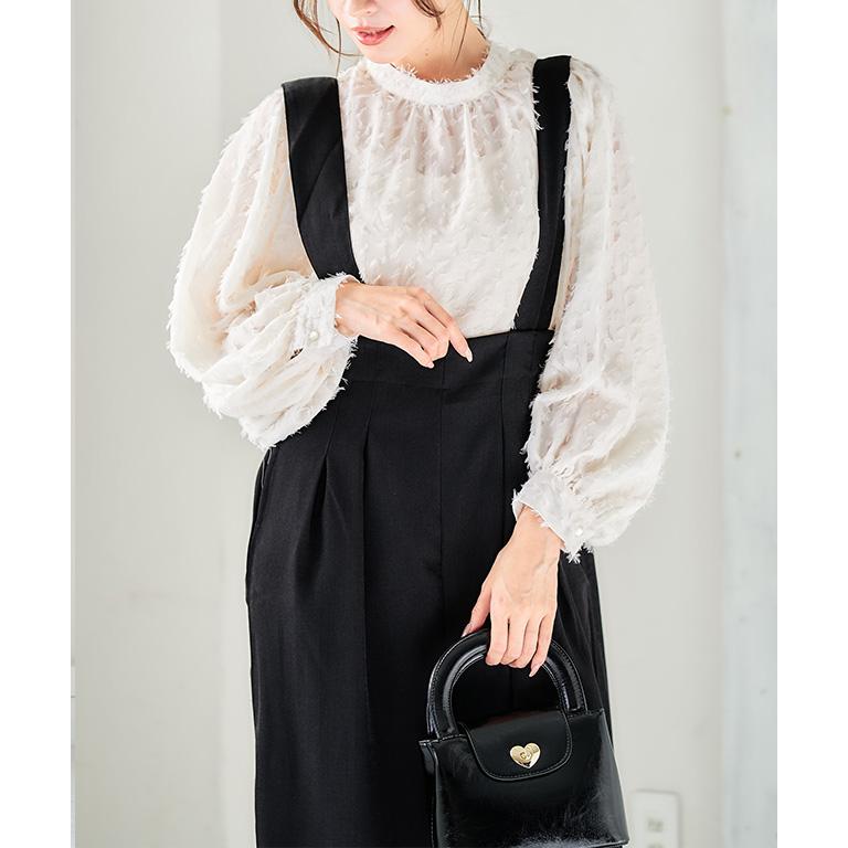 大人 サロペット パンツ レディース きれいめ ゆったり 無地 ブラック