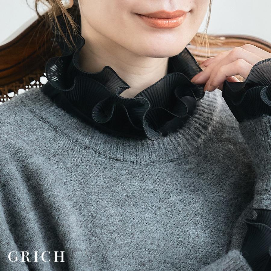 つけ襟 オシャレ トップス レディース 付け襟 おしゃれ 付け衿 50代 40代 30代 フリル つけ衿 ブラウス シャツ 重ね付け ホワイト ハイネック | ブランド登録なし