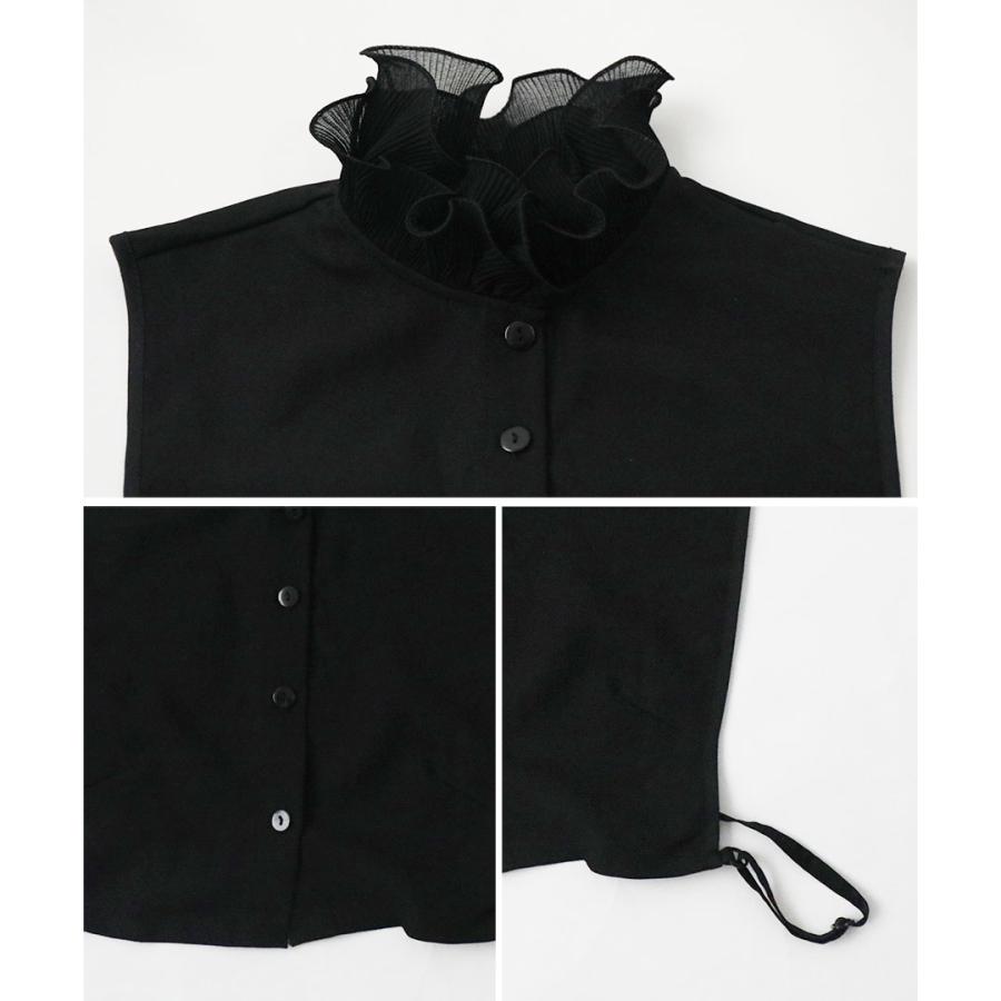 つけ襟 オシャレ トップス レディース 付け襟 おしゃれ 付け衿 50代 40代 30代 フリル つけ衿 ブラウス シャツ 重ね付け ホワイト ハイネック | ブランド登録なし | 12