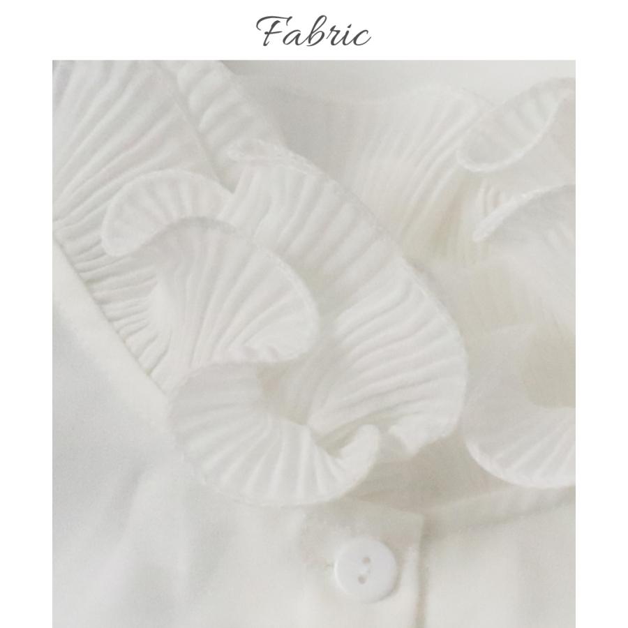 つけ襟 オシャレ トップス レディース 付け襟 おしゃれ 付け衿 50代 40代 30代 フリル つけ衿 ブラウス シャツ 重ね付け ホワイト ハイネック | ブランド登録なし | 06