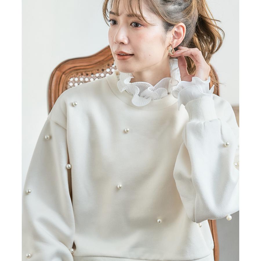 つけ襟 オシャレ トップス レディース 付け襟 おしゃれ 付け衿 50代 40代 30代 フリル つけ衿 ブラウス シャツ 重ね付け ホワイト ハイネック | ブランド登録なし | 07