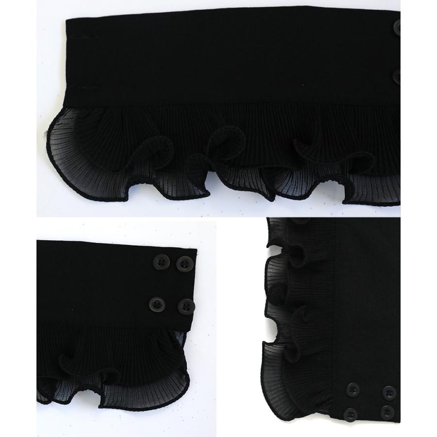 つけ袖 オシャレ トップス レディース 付け袖 おしゃれ 50代 40代 30代 フリル ブラウス シャツ 重ね付け ホワイト ハイネック | ブランド登録なし | 12