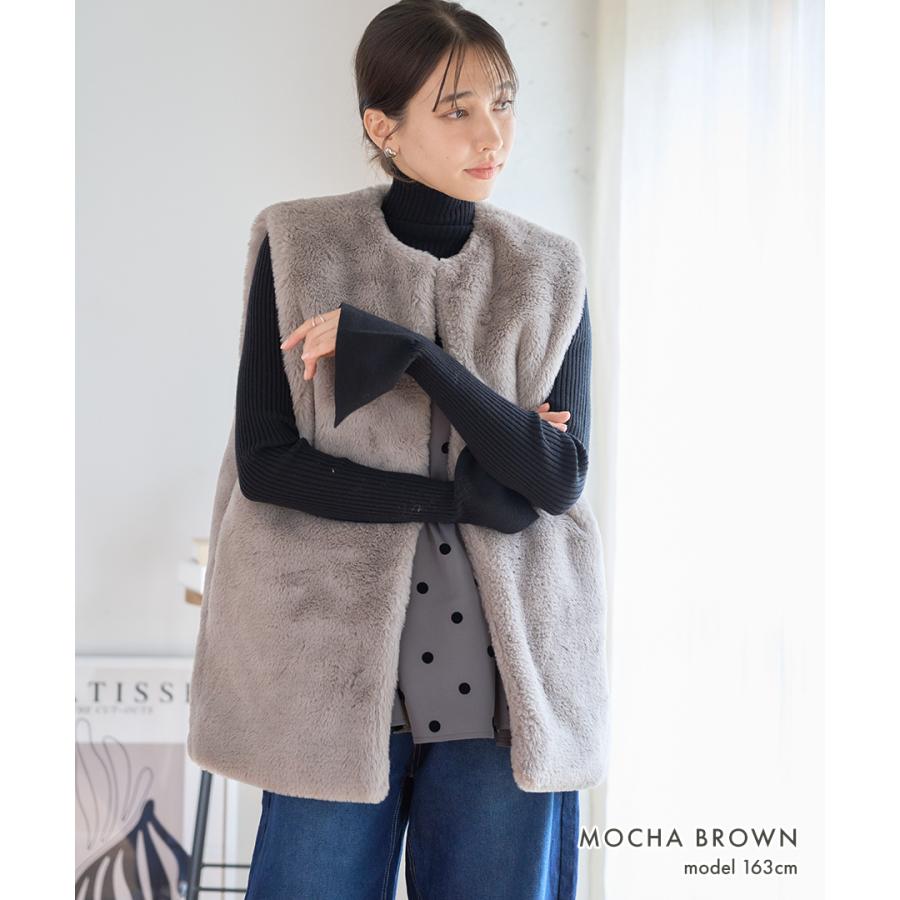 イエナ　グレー ファーベスト 2025AW Re:EDIT（リエディ） ベスト ジレ 「2025AW COLLECTION」「販売枚数1.5