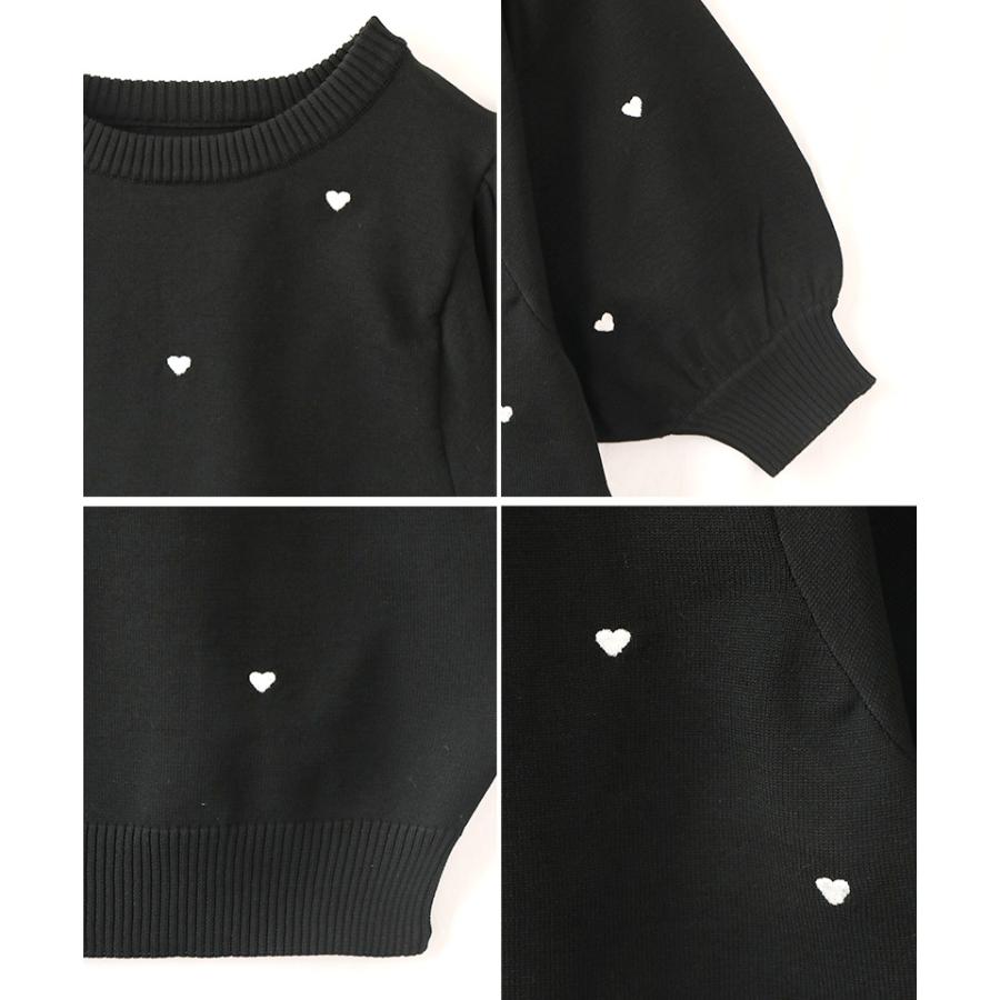 刺繍　パフスリーブニット one after another NICE CLAUP（ワンアフターアナザーナイスクラップ