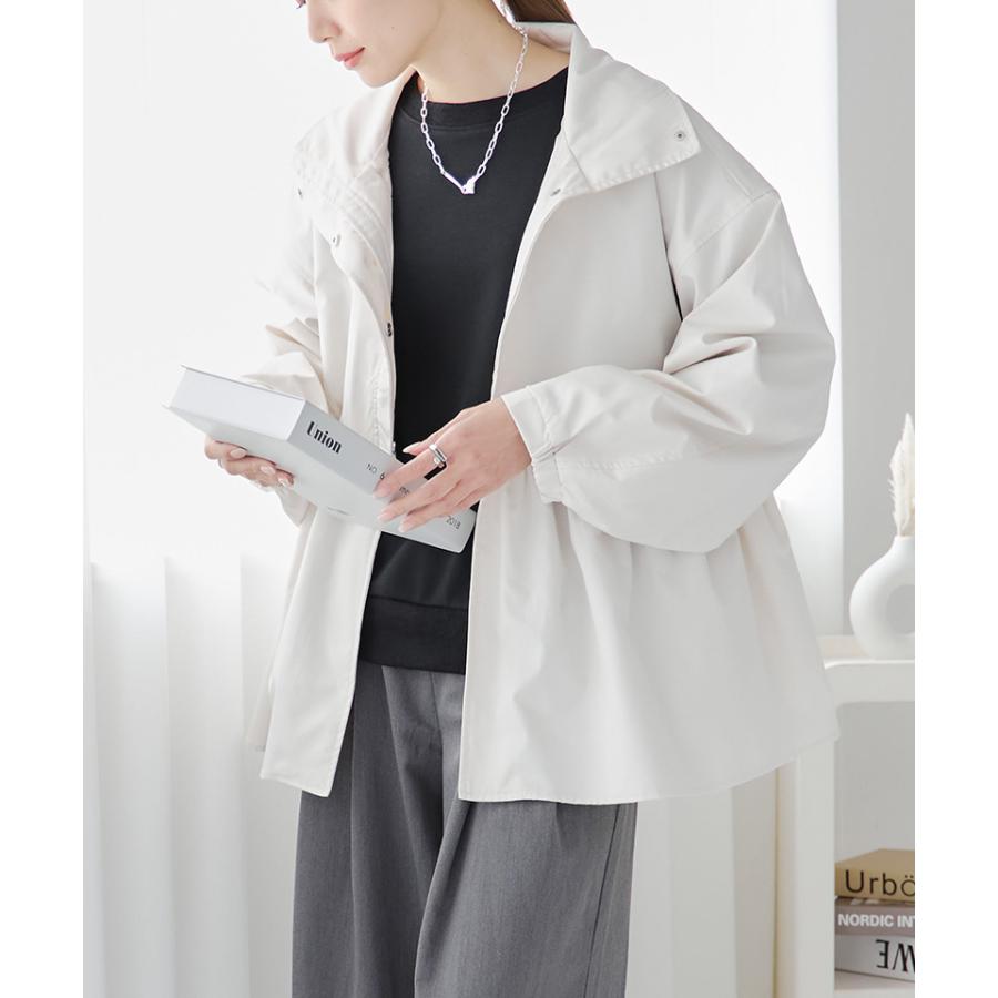 スタンドカラー ペプラム ブルゾン レディース きれいめ 秋