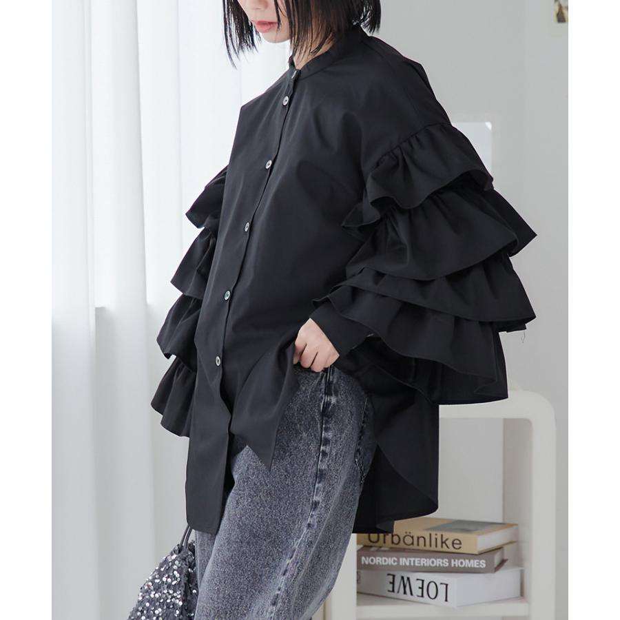 ジルサンダーの上質でフリル袖がとてもお洒落で素敵なオーバーシャツ JIL SANDER - ジルサンダーの上質でフリル袖がとてもお洒落で素敵な