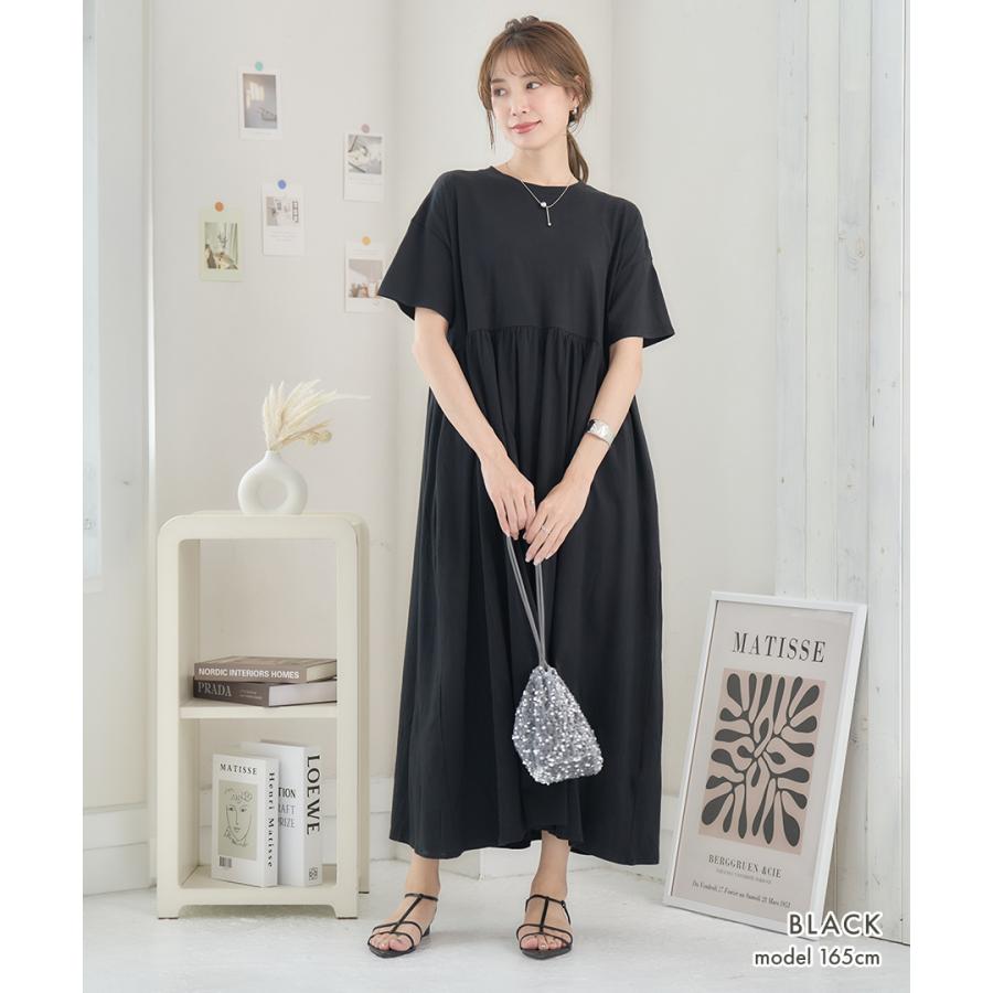 ワンピース 半袖 ロング レディース カットソー ロングワンピース 夏