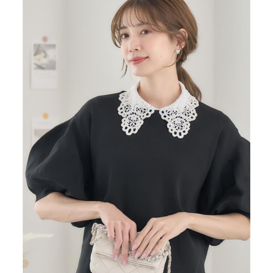 クーポン割 SALE 付け襟 つけ襟 レース パール フリル オシャレ つけえり スカラップ 白 刺繍 フォーマル レイヤードトップス ...