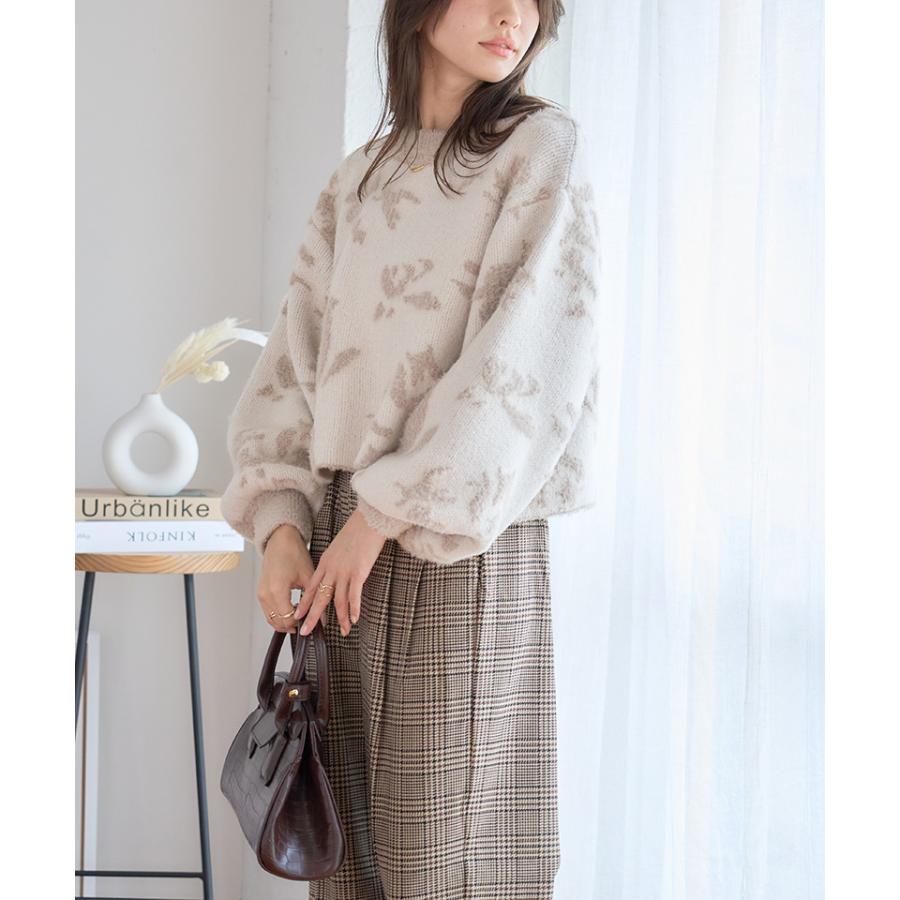 ニュアンス花柄フェザーニット : GROWINGRICH - 通販 - Yahoo!ショッピング