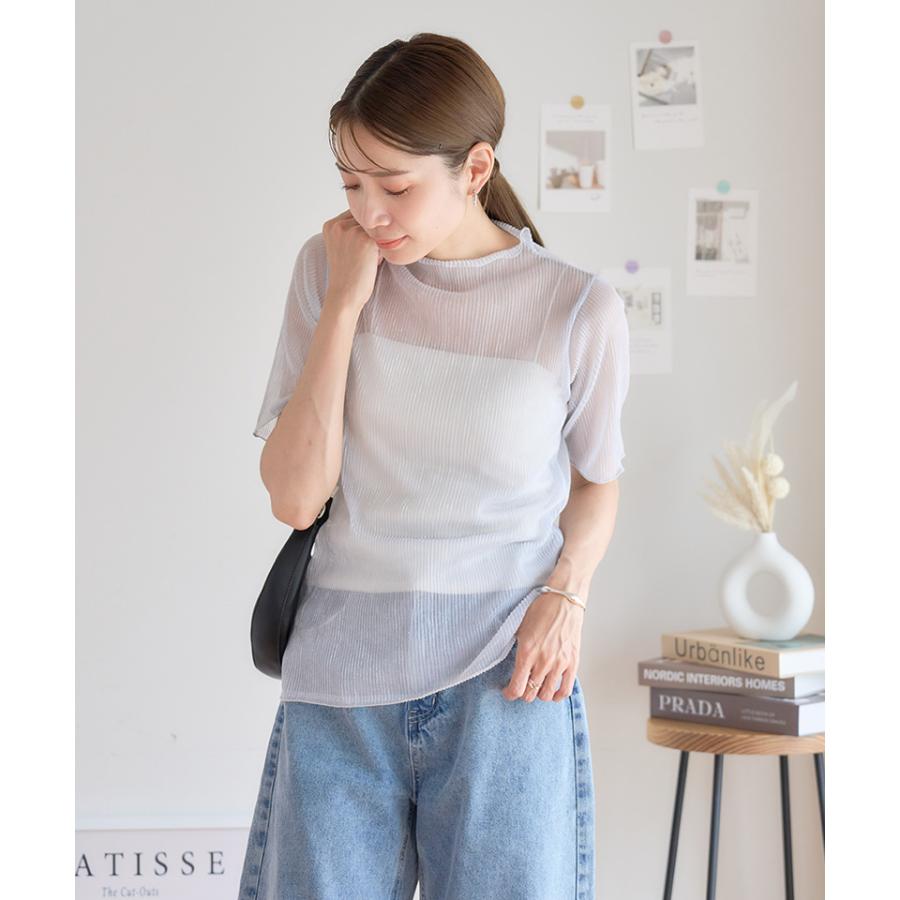 新品】メゾンドドルチェ シアードットトップス 大人可愛い 半袖 夏