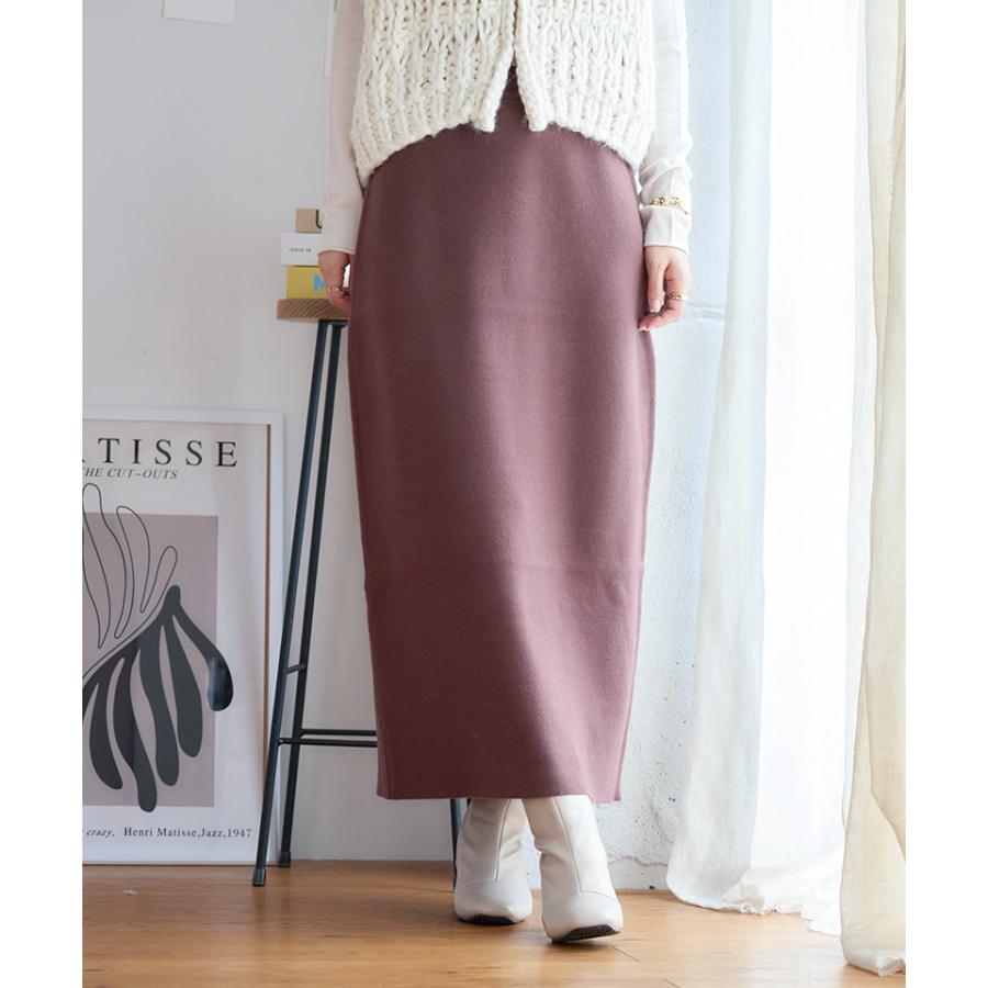 タイトスカート ロング スリットなし 秋冬 ニット スカート レディース ミラノリブ ナロー タイト 洗濯可能 洗えるニット | ブランド登録なし | 22