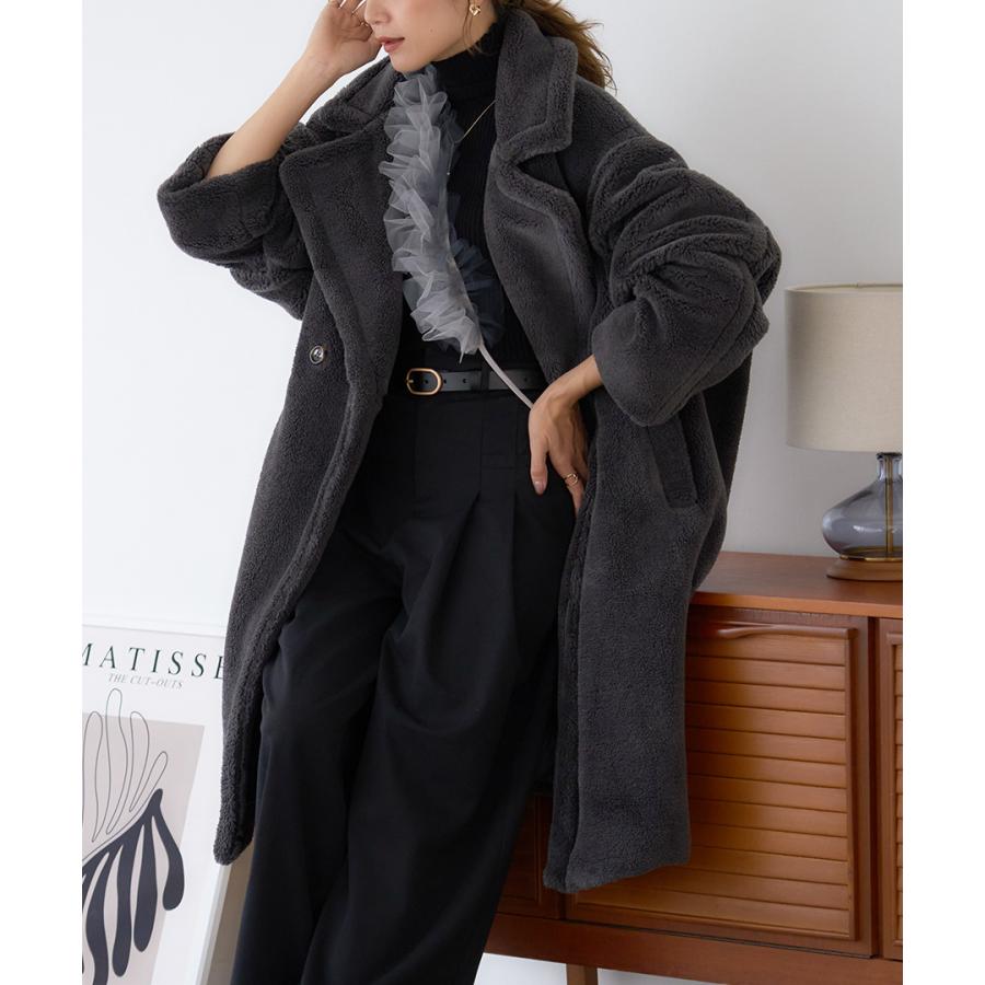 テディボアコート ボアコート レディース ロング ロングコート 冬