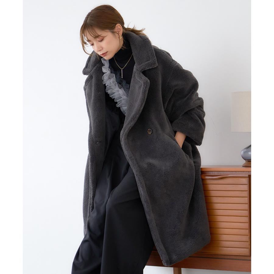 テディボアコート ボアコート レディース ロング ロングコート 冬