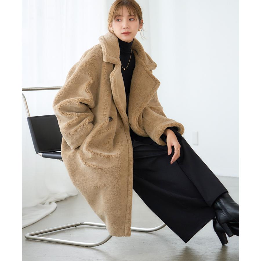 テディボアコート ボアコート レディース ロング ロングコート 冬