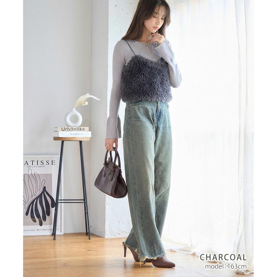 フェイクファービスチェ レディース 秋冬 トップス キャミソール