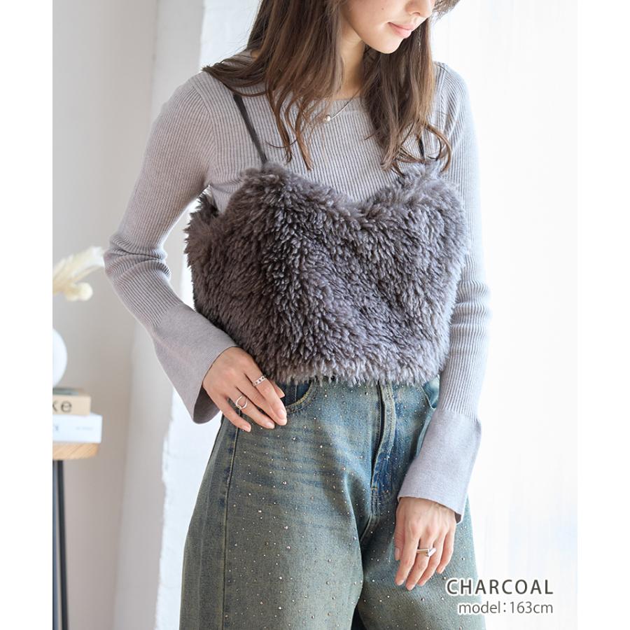 フェイクファービスチェ レディース 秋冬 トップス キャミソール