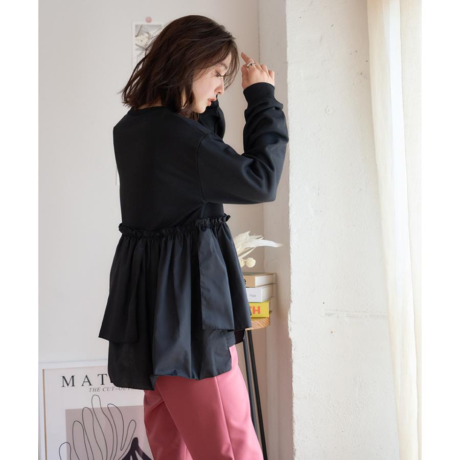 なみ♡さま専用‼️黒い五分袖チュニック 裾フリル付き なみ♡さま専用‼️黒い五分袖チュニック 裾フリル付き トップス