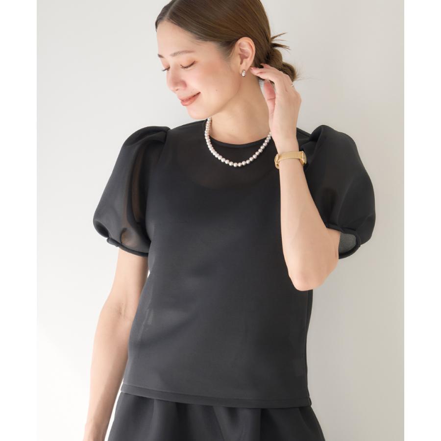 袖シースルーパフスリーブトップス SANSeLF（サンセルフ）の「シースルーパフスリーブトップス【SANSeLF