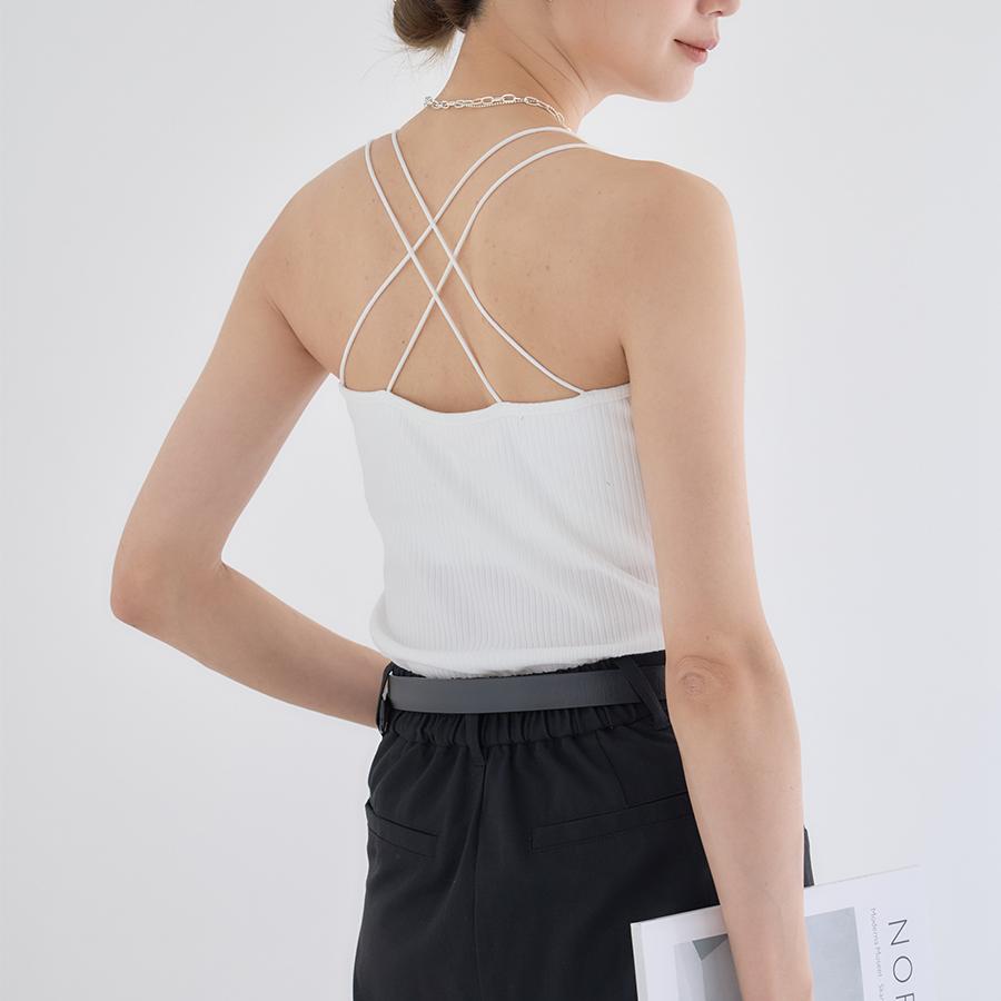 クーポン割 SALE カップ付き バッククロス ブラトップ 背中 開き ブラ