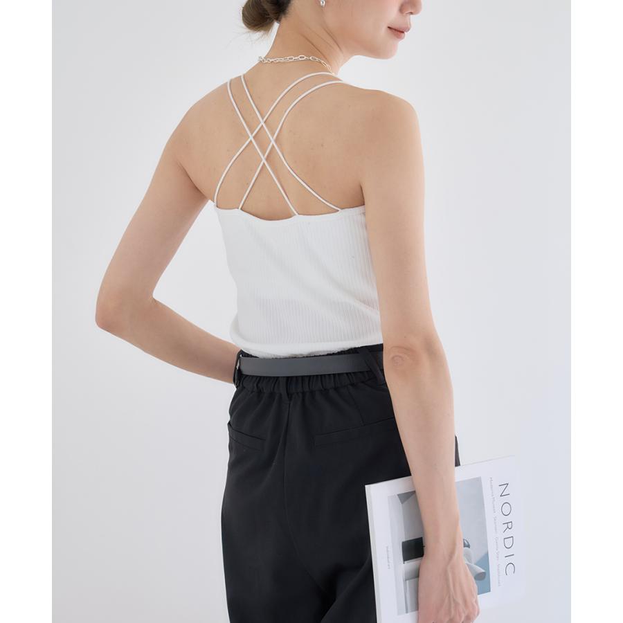 d.i.a 背中ガン開き即売トップス クーポン割 SALE カップ付き バッククロス ブラトップ 背中 開き ブラ
