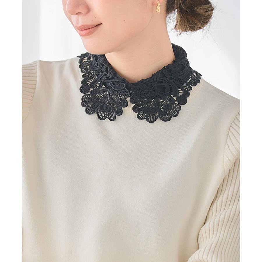 SALE つけ襟 レース 付け襟 フリル つけえり 刺繍 白 黒 おしゃれ 付け衿 フォーマル 入園式 入学式 卒業式 セレモニー ハレの日 | ブランド登録なし | 13