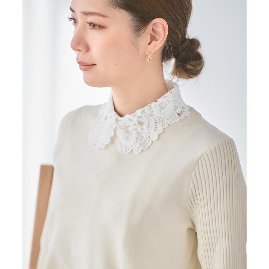 SALE つけ襟 レース 付け襟 フリル つけえり 刺繍 白 黒 おしゃれ 付け衿 フォーマル 入園式 入学式 卒業式 セレモニー ハレの日 | ブランド登録なし | 03