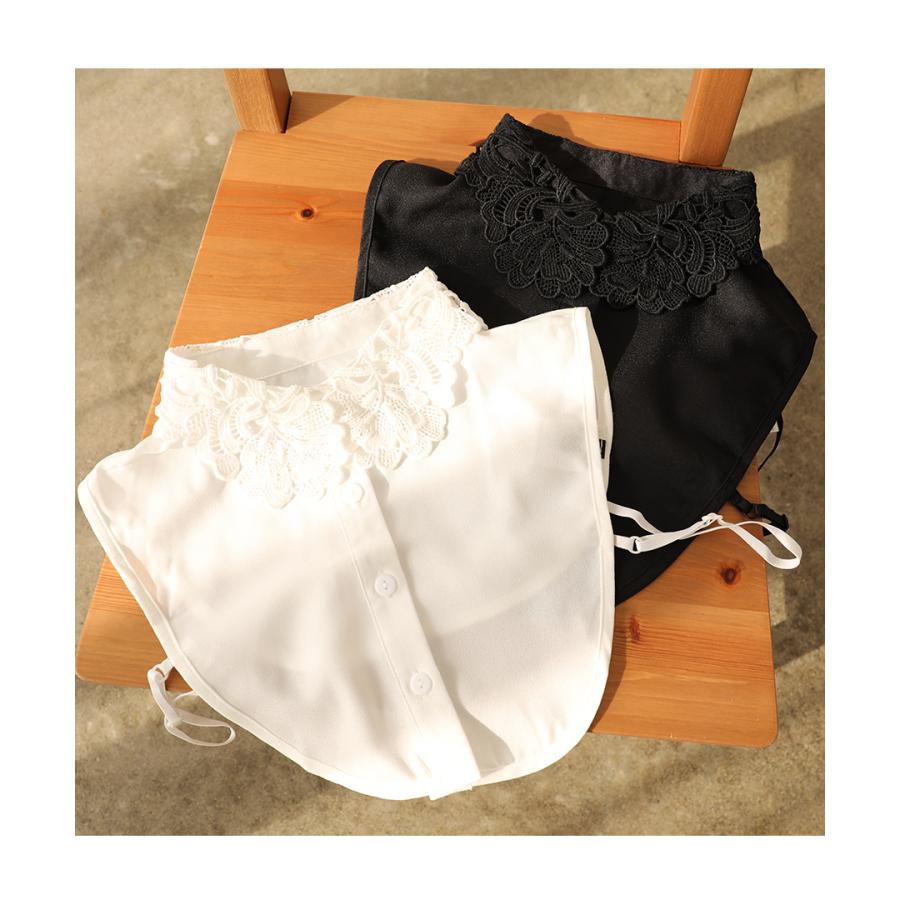 SALE つけ襟 レース 付け襟 フリル つけえり 刺繍 白 黒 おしゃれ 付け衿 フォーマル 入園式 入学式 卒業式 セレモニー ハレの日 | ブランド登録なし | 05