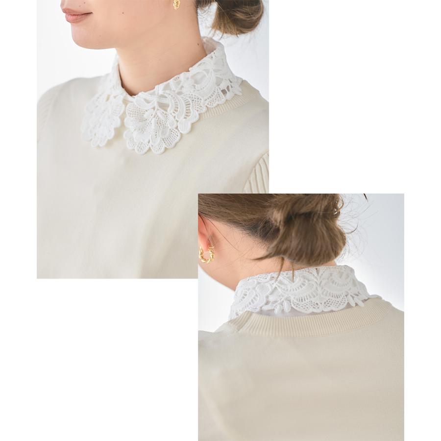 SALE つけ襟 レース 付け襟 フリル つけえり 刺繍 白 黒 おしゃれ 付け衿 フォーマル 入園式 入学式 卒業式 セレモニー ハレの日 | ブランド登録なし | 07