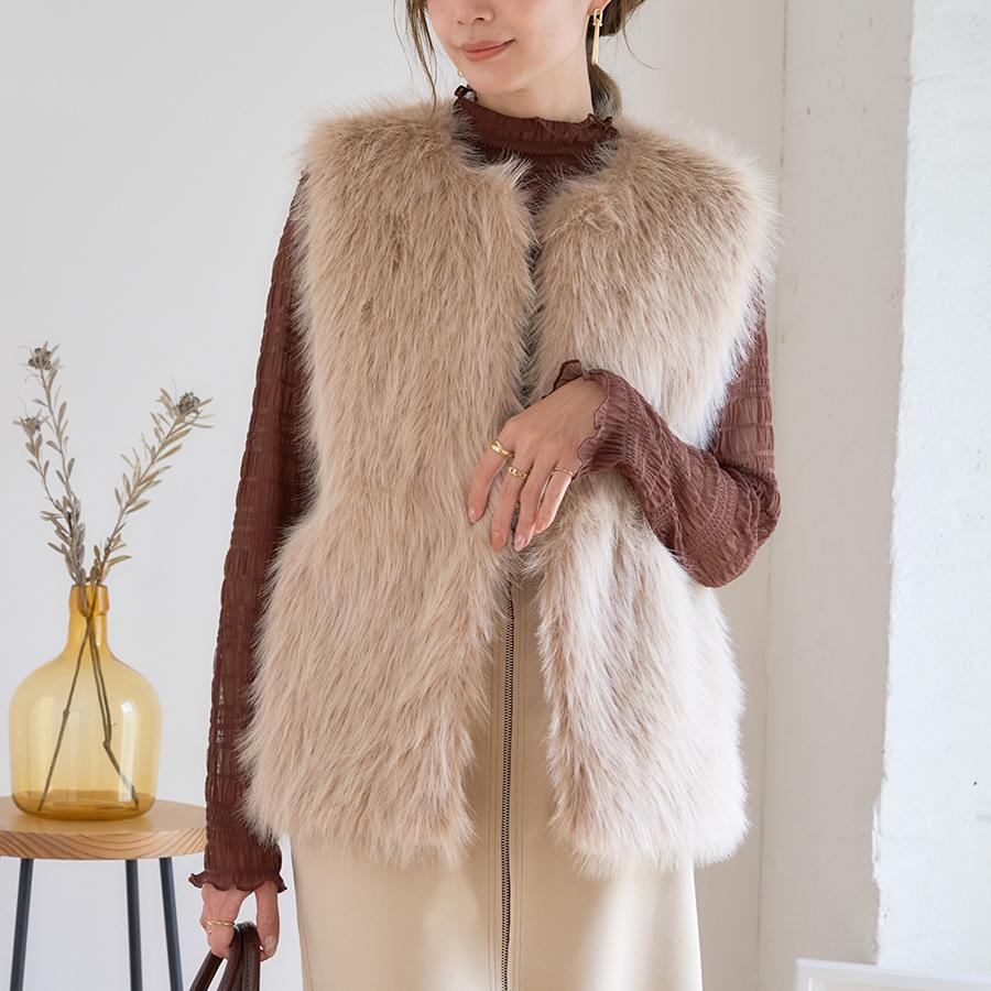 クーポン割 SALE ロングフォックス ファーベスト レディース ファー