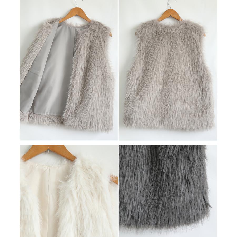 SALE ロングフォックス ファーベスト レディース ファー ベスト ジレ