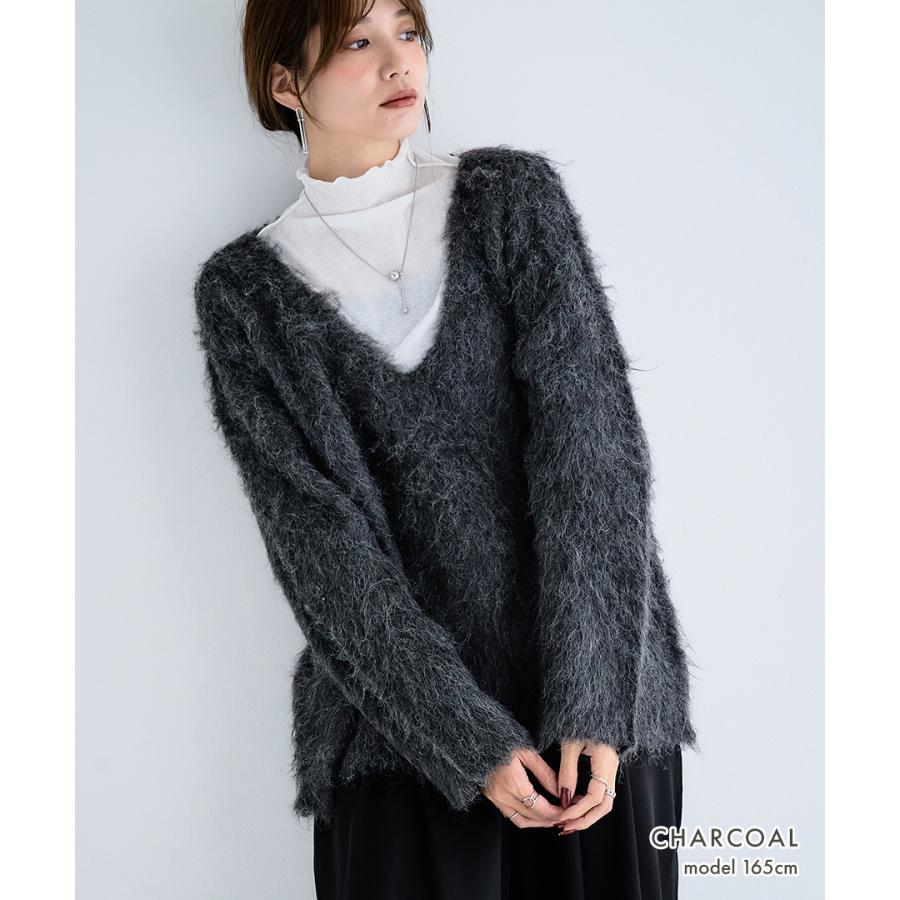 ブークレシャギーＶネックニット | ブランド登録なし | 08