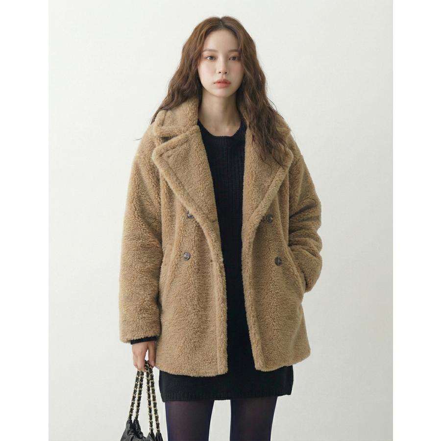 テディボア ミドルコート ボア コート レディース ボアジャケット