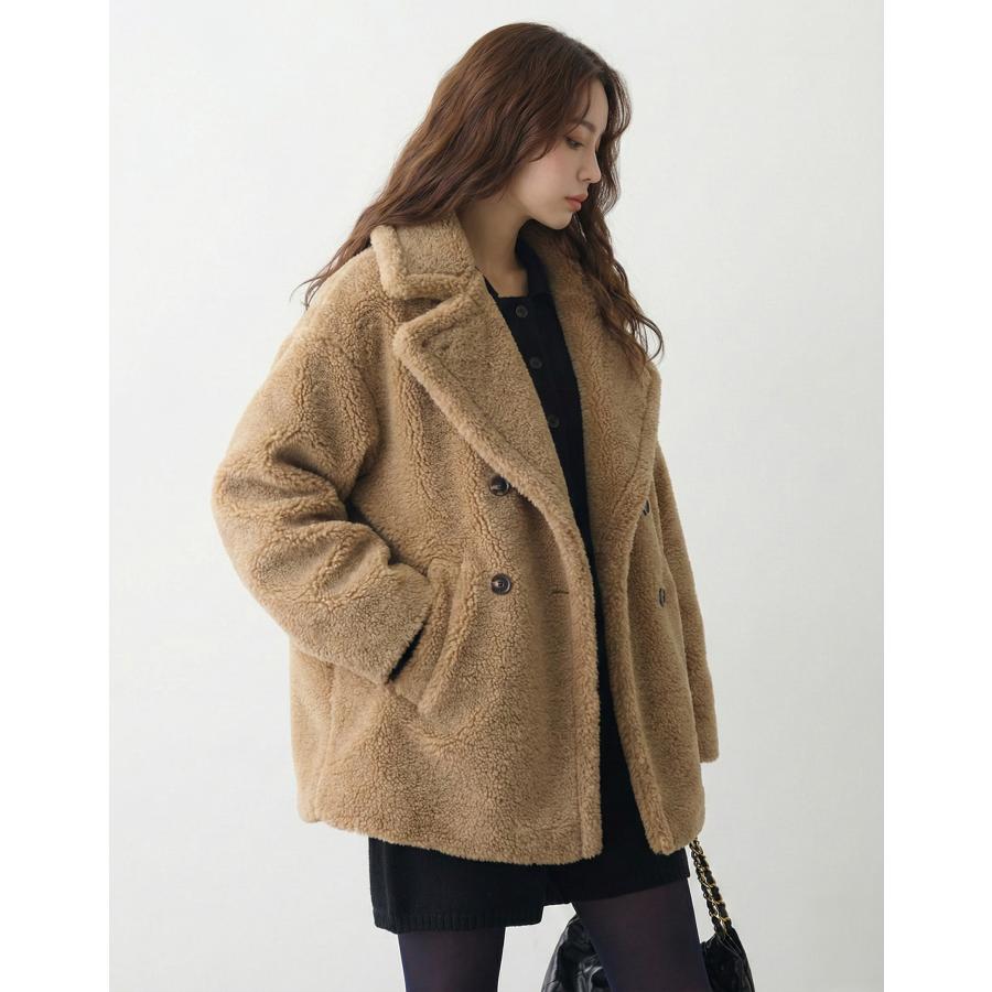 テディボア ミドルコート ボア コート レディース ボアジャケット