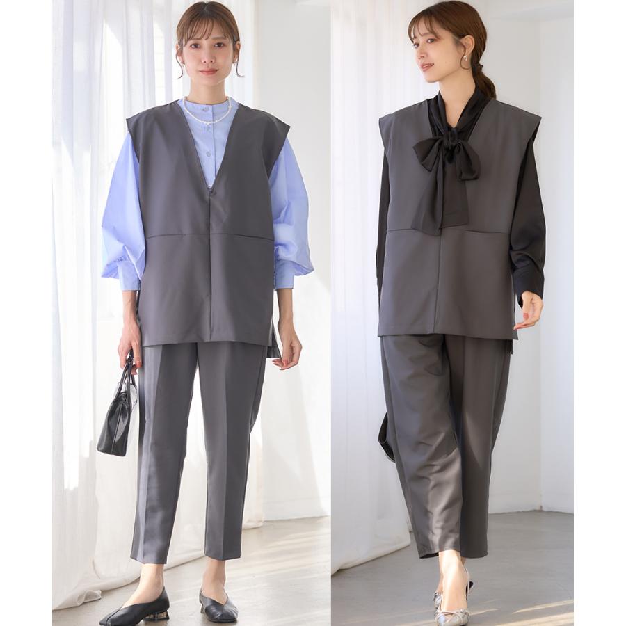 オケージョン ベストVネック ジレ レディース ポケット ツイル フォーマル 春 夏 トップス ハレの日 きれいめ オフィス 秋 | ブランド登録なし | 19