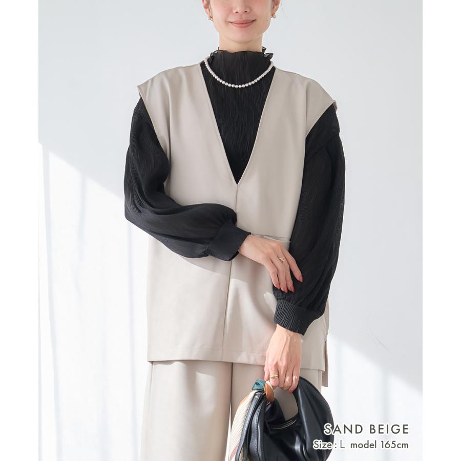 オケージョン ベストVネック ジレ レディース ポケット ツイル フォーマル 春 夏 トップス ハレの日 きれいめ オフィス 秋 | ブランド登録なし | 04