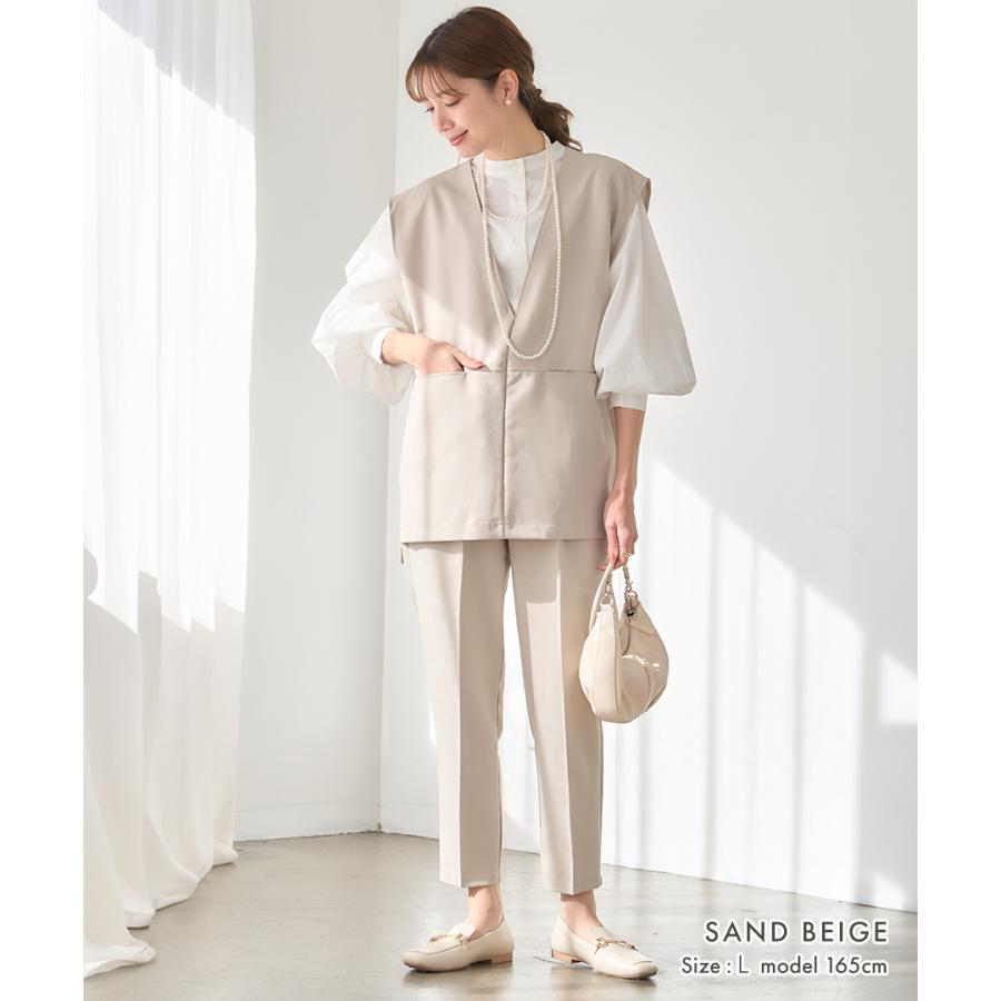 オケージョン ベストVネック ジレ レディース ポケット ツイル フォーマル 春 夏 トップス ハレの日 きれいめ オフィス 秋 | ブランド登録なし | 06