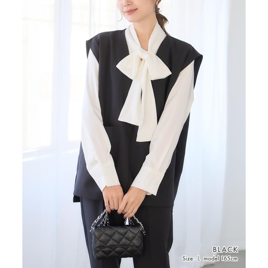 オケージョン ベストVネック ジレ レディース ポケット ツイル フォーマル 春 夏 トップス ハレの日 きれいめ オフィス 秋 | ブランド登録なし | 12