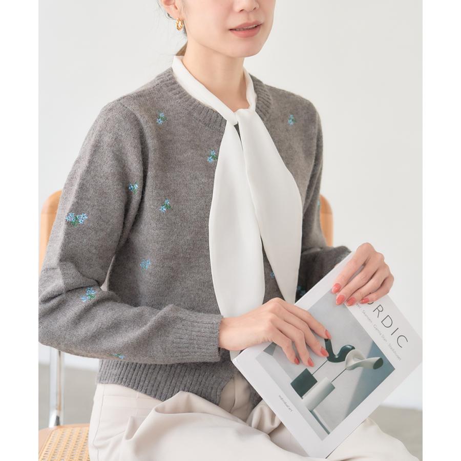 オケージョン つけ襟 ボウタイ リボン 付け襟 "一瞬で、きちんと感" つけえり りぼん きれいめ 刺繍 白 黒 おしゃれ 付け衿 | ブランド登録なし | 03