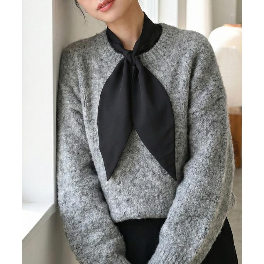 オケージョン つけ襟 ボウタイ リボン 付け襟 "一瞬で、きちんと感" つけえり りぼん きれいめ 刺繍 白 黒 おしゃれ 付け衿 | ブランド登録なし | 08