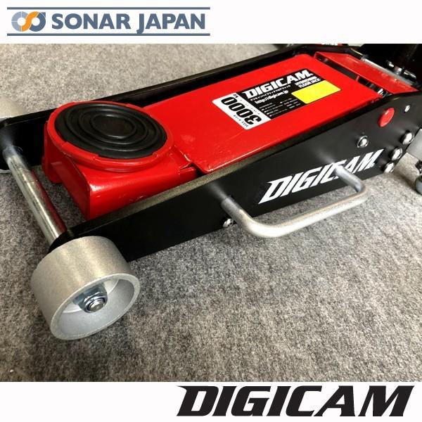 当店限定 オリジナルゴムマット付 DIGICAM デジキャン ハイブリッド アルミ&スチールフロアジャッキ 3.0t｜grid-tire｜02