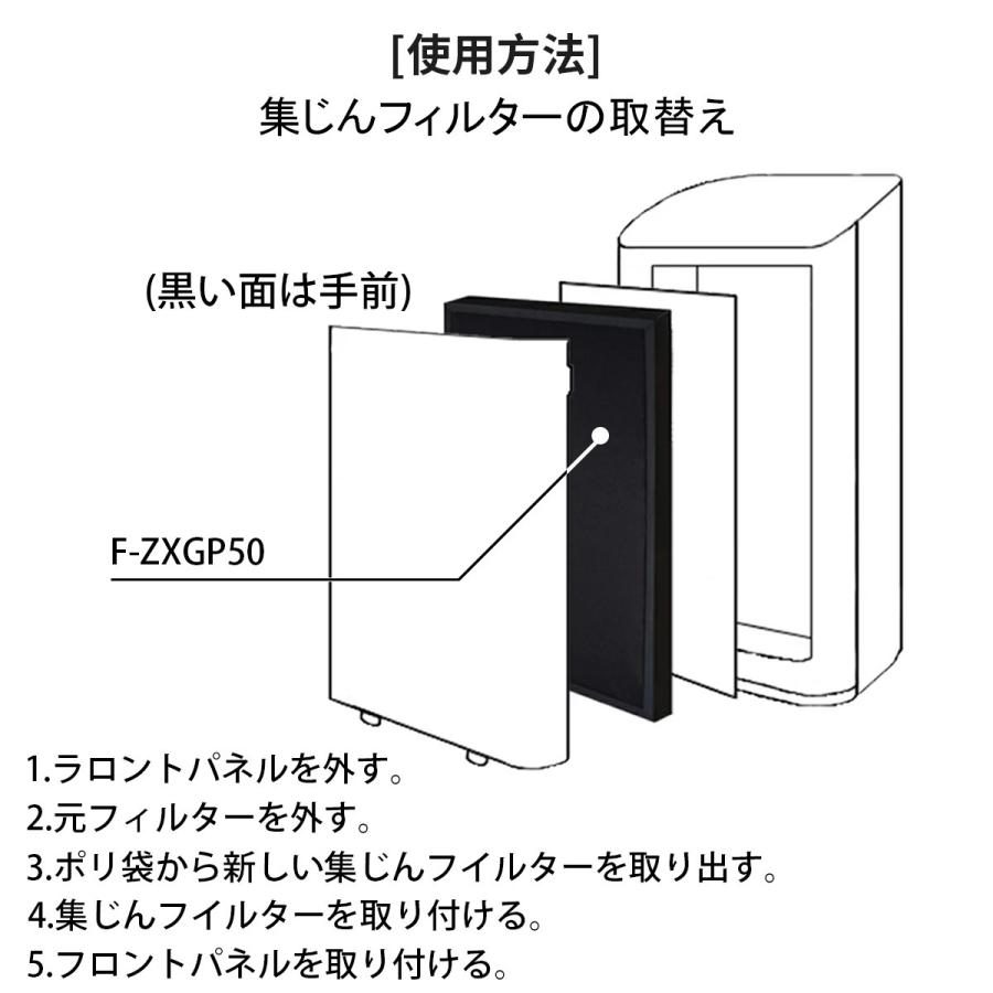 パナソニック F-ZXGP50 集じんフィルター 加湿空気清浄機用交換フィルター 集塵 フィルター f-zxgp50 「互換品」｜gride-store｜06