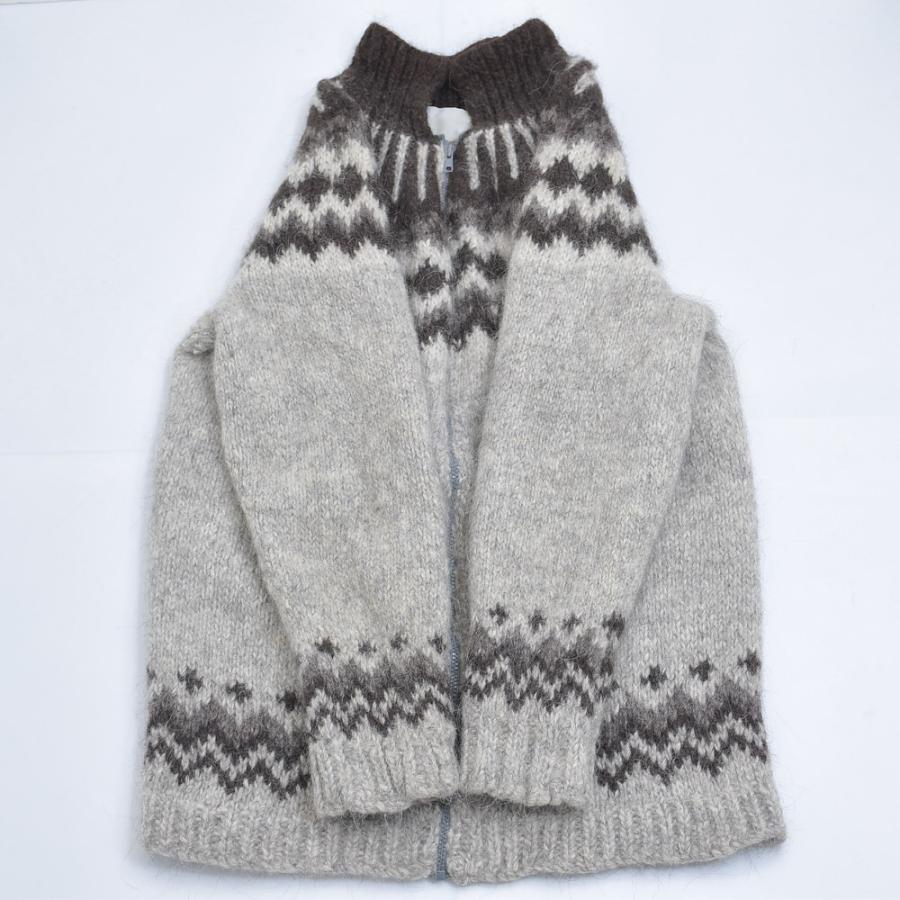 VINTAGE Vintage ノルディック柄 ジップアップ ロピセーター VINTAGE Vintage ノルディック柄 ジップアップ ロピセーター