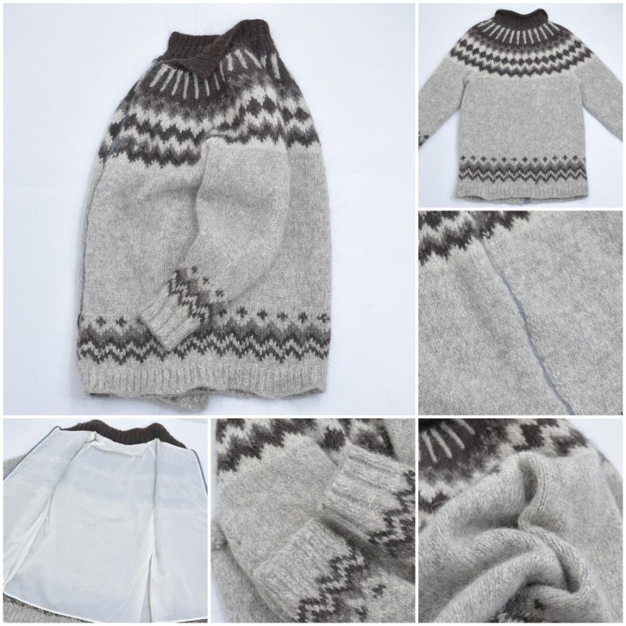 VINTAGE Vintage ノルディック柄 ジップアップ ロピセーター VINTAGE Vintage ノルディック柄 ジップアップ ロピセーター